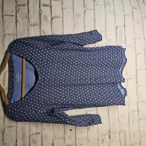 Talbots Weekender Blue Print Shirt